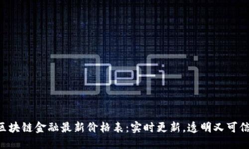 区块链金融最新价格表：实时更新，透明又可信！